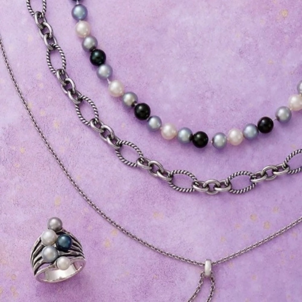 SOLD!! James Avery Burgeon Pearl Set